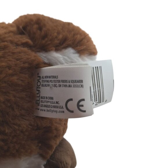 Kellytoy Brown White Owl Squeaky Dog Toy Plush Stuffed Animal Toy 9.5" - Picture 6 of 7